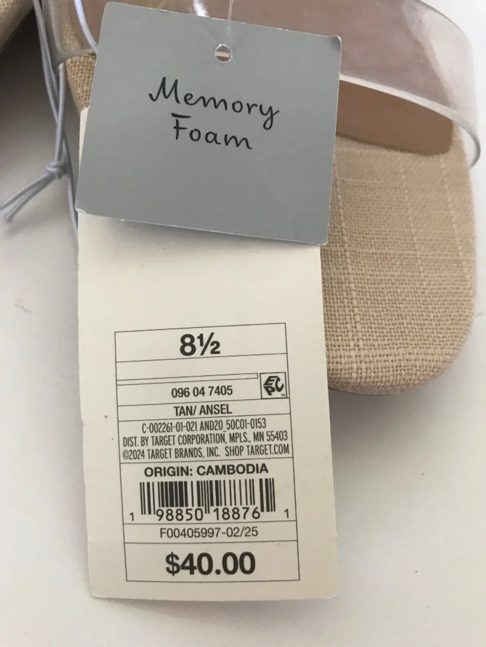 A NEW DAY Ansel Double Band Open Toe Wedge Espadrille Heels Women’s Size 8.5 NWT